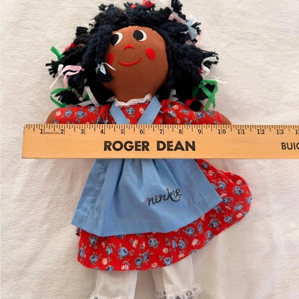 Vintage Gambina “Ninkie” Handmade African American Rag Doll Folk Art